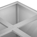 vidaXL Kerti cserép Ezüst 100 x 100 x 30 cm Horganyzott Acél