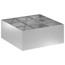 vidaXL Kerti cserép Ezüst 100 x 100 x 30 cm Horganyzott Acél