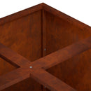 vidaXL Kerti cserép Rozsdás 100 x 100 x 30 cm Időjárásálló Acél