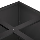vidaXL Kerti cserép Fekete 100 x 100 x 40 cm Hidegen hengerelt acél