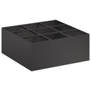 vidaXL Kerti cserép Fekete 100 x 100 x 40 cm Hidegen hengerelt acél