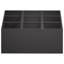 vidaXL Kerti cserép Fekete 100 x 100 x 40 cm Hidegen hengerelt acél