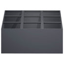 vidaXL Kerti cserép Antracitszürke 100 x 100 x 40 cm