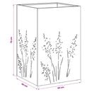 vidaXL Kerti cserép 2 db Antracitszürke 50 x 50 x 75 cm