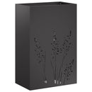 vidaXL Kerti cserép 2 db Fekete 50 x 30 x 75 cm Hidegen hengerelt acél