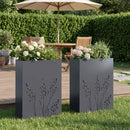 vidaXL Kerti cserép 2 db Antracitszürke 50 x 30 x 75 cm