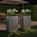 vidaXL Kerti cserép 2 db Antracitszürke 50 x 30 x 75 cm