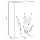 vidaXL Kerti cserép 2 db Antracitszürke 50 x 30 x 75 cm