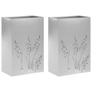 vidaXL Kerti cserép 2 db Ezüst 50 x 30 x 75 cm Horganyzott Acél