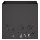 vidaXL Kerti cserép 2 db Fekete 50 x 50 x 49 cm Hidegen hengerelt acél