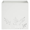vidaXL Kerti cserép 2 db Fehér 50 x 50 x 49 cm Hidegen hengerelt acél
