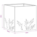 vidaXL Kerti cserép 2 db Antracitszürke 50 x 50 x 49 cm