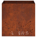 vidaXL Kerti cserép Rozsdás 50 x 50 x 49 cm Időjárásálló Acél