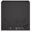 vidaXL Kerti cserép Fekete 50 x 30 x 49 cm Hidegen hengerelt acél