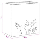 vidaXL Kerti cserép 2 db Fekete 50 x 30 x 49 cm Hidegen hengerelt acél