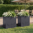 vidaXL Kerti cserép 2 db Antracitszürke 50 x 30 x 49 cm