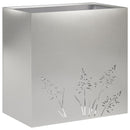 vidaXL Kerti cserép Ezüst 50 x 30 x 49 cm Rozsdamentes Acél