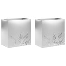 vidaXL Kerti cserép 2 db Ezüst 50 x 30 x 49 cm Horganyzott Acél