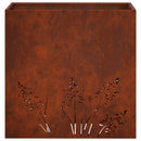 vidaXL Kerti cserép 2 db Rozsdás 50 x 30 x 49 cm Időjárásálló Acél