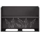 vidaXL Kerti cserép 2 db Fekete 80 x 30 x 49 cm Hidegen hengerelt acél