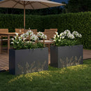 vidaXL Kerti cserép 2 db Antracitszürke 80 x 30 x 49 cm