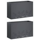 vidaXL Kerti cserép 2 db Antracitszürke 80 x 30 x 49 cm