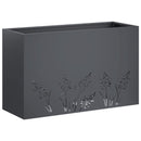 vidaXL Kerti cserép 2 db Antracitszürke 80 x 30 x 49 cm