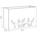 vidaXL Kerti cserép 2 db Antracitszürke 80 x 30 x 49 cm