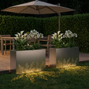 vidaXL Kerti cserép 2 db Ezüst 80 x 30 x 49 cm Rozsdamentes Acél
