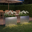 vidaXL Kerti cserép 2 db Ezüst 80 x 30 x 49 cm Horganyzott Acél