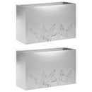 vidaXL Kerti cserép 2 db Ezüst 80 x 30 x 49 cm Horganyzott Acél