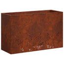 vidaXL Kerti cserép 2 db Rozsdás 80 x 30 x 49 cm Időjárásálló Acél