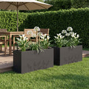 vidaXL Kerti cserép 2 db Fekete 100 x 20 x 49 cm
