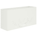 vidaXL Kerti cserép 2 db Fehér 100 x 20 x 49 cm Hidegen hengerelt acél