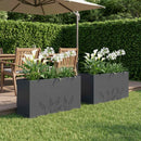 vidaXL Kerti cserép 2 db Antracitszürke 100 x 20 x 49 cm