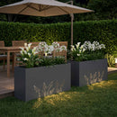vidaXL Kerti cserép 2 db Antracitszürke 100 x 20 x 49 cm