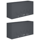 vidaXL Kerti cserép 2 db Antracitszürke 100 x 20 x 49 cm