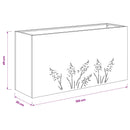 vidaXL Kerti cserép 2 db Olajzöld 100 x 20 x 49 cm