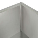 vidaXL Kerti cserép Ezüst 100 x 20 x 49 cm Rozsdamentes Acél