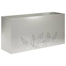 vidaXL Kerti cserép 2 db Ezüst 100 x 20 x 49 cm Rozsdamentes Acél