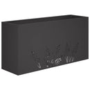 vidaXL Kerti cserép Fekete 100 x 30 x 49 cm Hidegen hengerelt acél