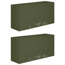 vidaXL Kerti cserép 2 db Olajzöld 100 x 30 x 49 cm