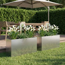 vidaXL Kerti cserép 2 db Ezüst 100 x 30 x 49 cm Horganyzott Acél