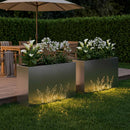 vidaXL Kerti cserép 2 db Ezüst 100 x 30 x 49 cm Horganyzott Acél