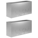 vidaXL Kerti cserép 2 db Ezüst 100 x 30 x 49 cm Horganyzott Acél