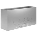 vidaXL Kerti cserép 2 db Ezüst 100 x 30 x 49 cm Horganyzott Acél