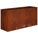 vidaXL Kerti cserép 2 db Rozsdás 100 x 30 x 49 cm Időjárásálló Acél