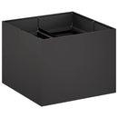 vidaXL Kerti cserép Fekete 80 x 80 x 60 cm Hidegen hengerelt acél