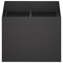 vidaXL Kerti cserép Fekete 80 x 80 x 60 cm Hidegen hengerelt acél
