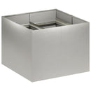 vidaXL Kerti cserép Ezüst 80 x 80 x 60 cm Rozsdamentes Acél